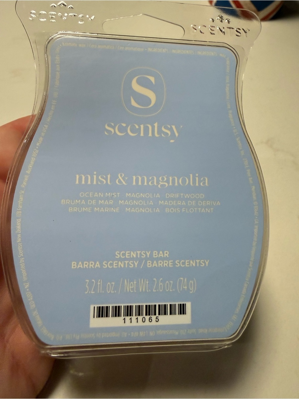 Scentsy Mist & Magnolia Wax Bar - Light Blue